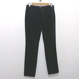 Ann Taylor Midnight Blue Velveteen Polka Dot Jeans Size 4 Petite